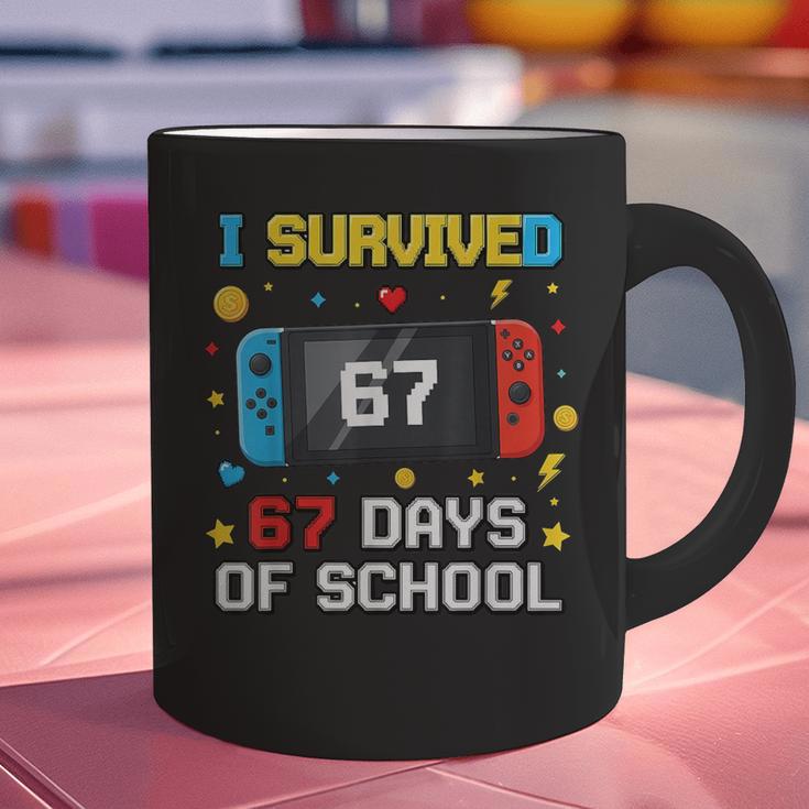 I Survived 67 Days Of School 67 Teacher Squad Matching Graphic Print Coffee Mug, gift for family, gift for coworker I Survived 67 Days Of School 67 Teacher Squad Matching Graphic Print Coffee Mug, gift for family, gift for coworker