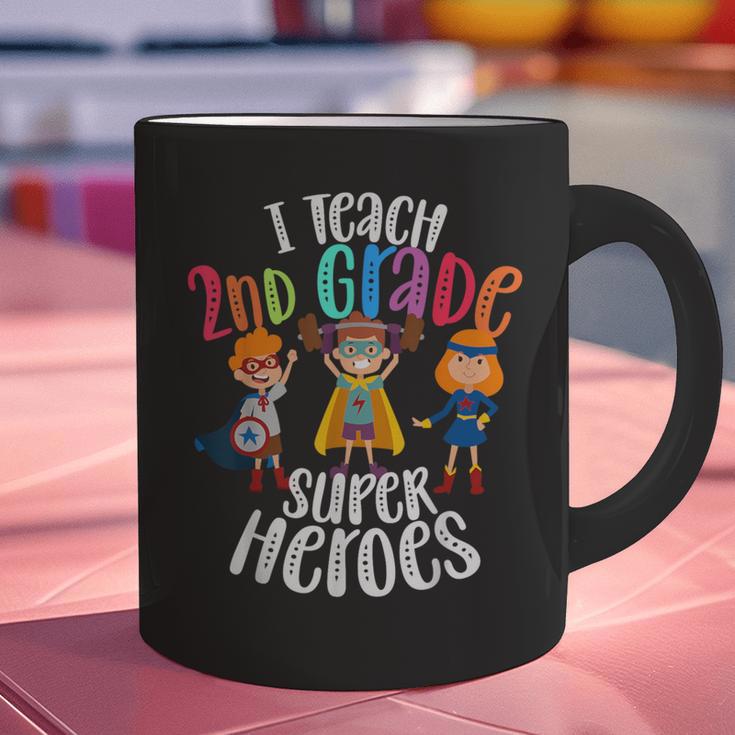 I Teach 2nd Grade Superheroes Back To School Teacher Men Women Girls Kids Graphic Print Coffee Mug, 2nd Grade Teacher Mugs, gift for family, gift for coworker