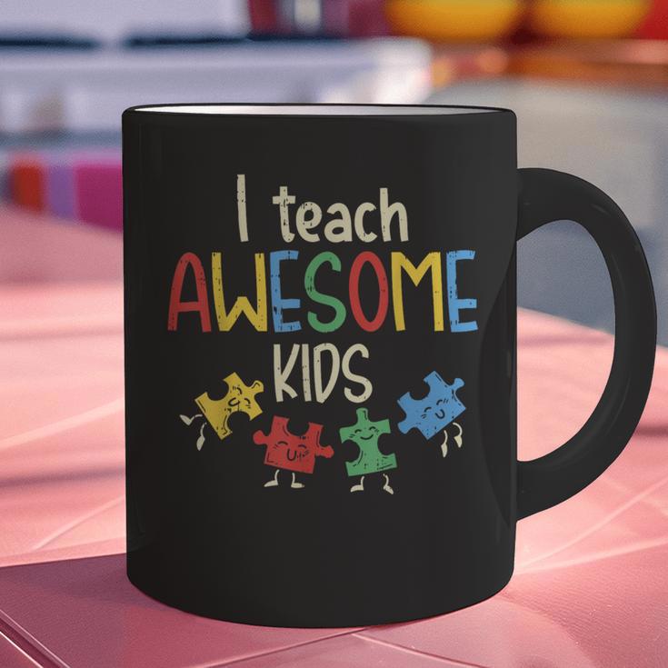 I Teach Awesome Kids Shirt Autism Special Education Teacher Graphic Print Coffee Mug, gift for family, gift for coworker