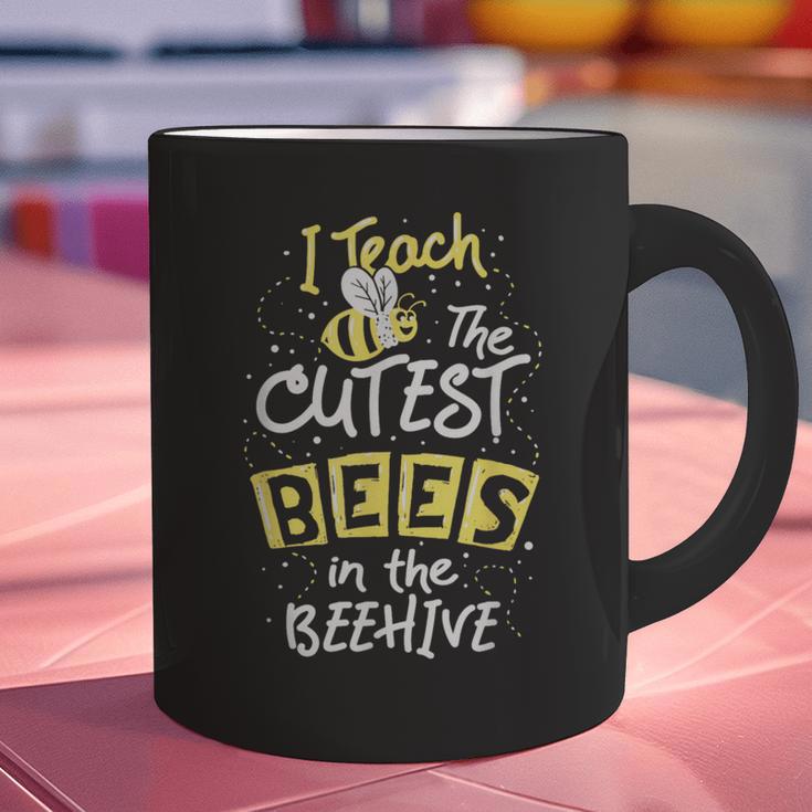 I Teach The Cutest Bees In The Beehive Kindergarten Teacher Graphic Print Coffee Mug, gift for family, gift for coworker