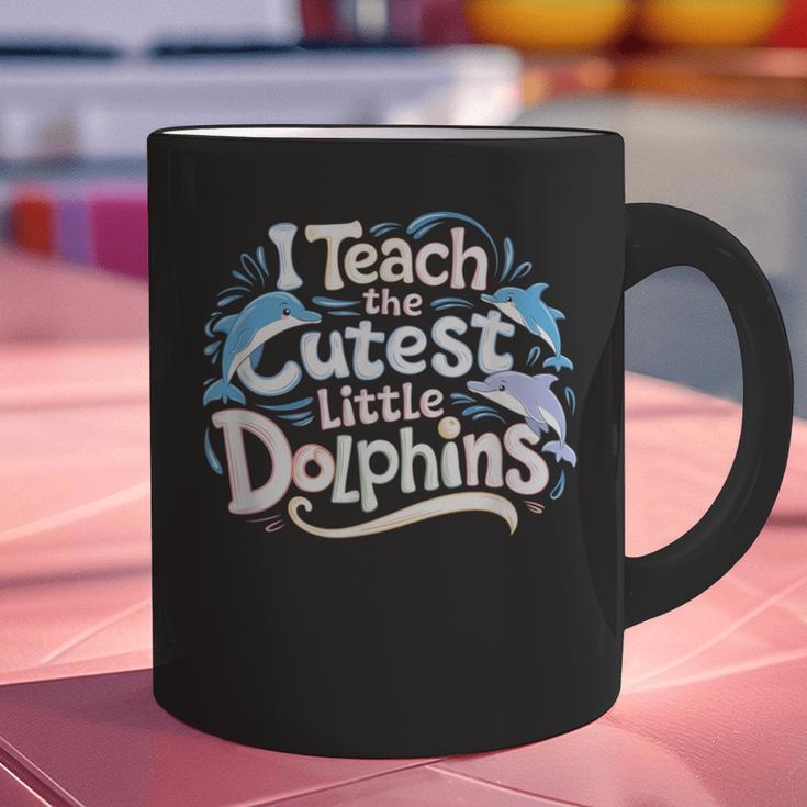 I Teach The Cutest Little Dolphins Cute Animal Teacher Graphic Print Coffee Mug, gift for family, gift for coworker I Teach The Cutest Little Dolphins Cute Animal Teacher Graphic Print Coffee Mug, gift for family, gift for coworker