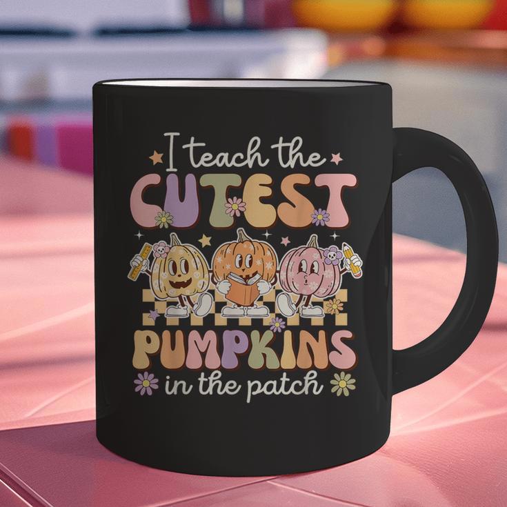 I Teach The Cutest Pumpkins In The Patch Teacher Retro Graphic Print Coffee Mug, gift for family, gift for coworker I Teach The Cutest Pumpkins In The Patch Teacher Retro Graphic Print Coffee Mug, gift for family, gift for coworker