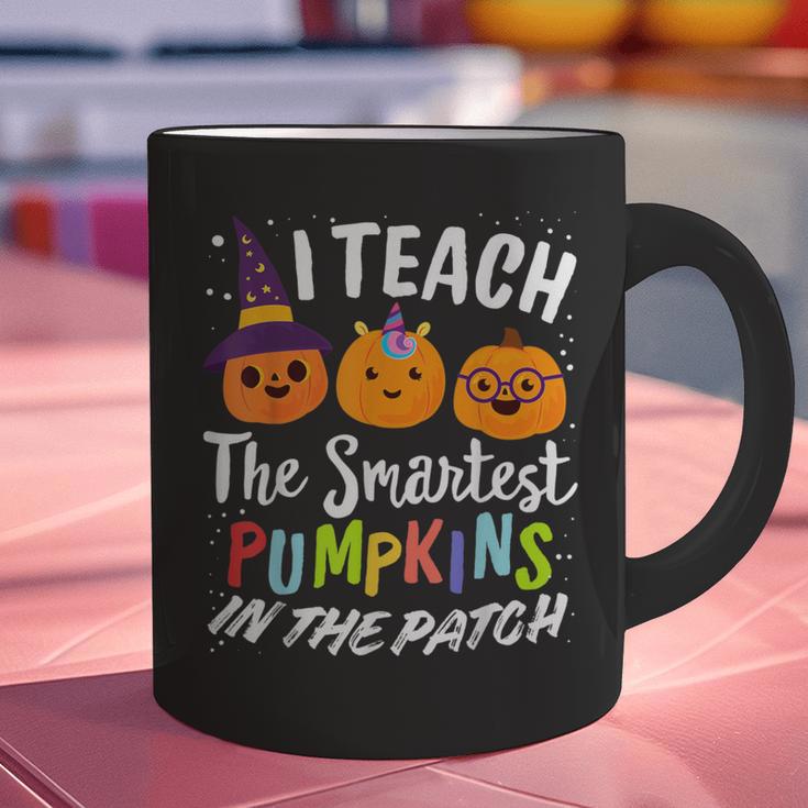 I Teach The Smartest Pumpkins The Patch Teacher Fall Season For Men Women Kids Graphic Print Coffee Mug, gift for family, gift for coworker