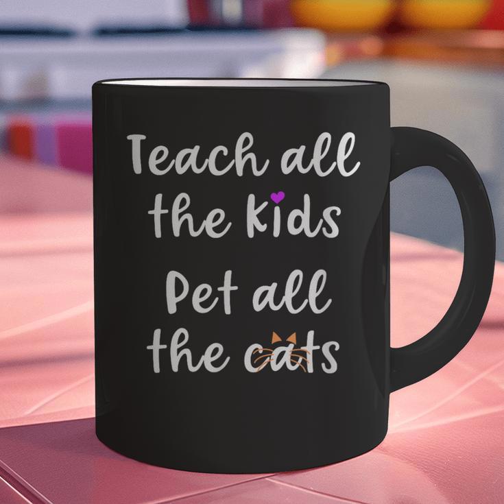 Teacher Cat Lover Mom Teach All The Kids Pet All The Cats Graphic Print Coffee Mug, gift for family, gift for coworker Teacher Cat Lover Mom Teach All The Kids Pet All The Cats Graphic Print Coffee Mug, gift for family, gift for coworker