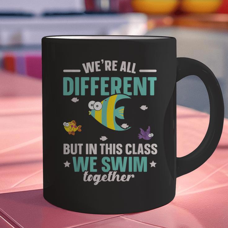 Teacher We All Different But In This Class We Swim Together Graphic Print Coffee Mug, gift for family, gift for coworker Teacher We All Different But In This Class We Swim Together Graphic Print Coffee Mug, gift for family, gift for coworker