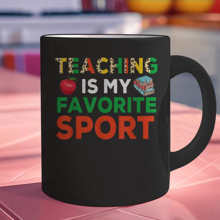 Teacher Is My Favorite Sport Teacher Teaching Lover Graphic Print Coffee Mug, gift for family, gift for coworker Teacher Is My Favorite Sport Teacher Teaching Lover Graphic Print Coffee Mug, gift for family, gift for coworker