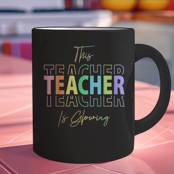 This Teacher Is Glowing Hello Summer End Of School Graphic Print Coffee Mug, gift for family, gift for coworker This Teacher Is Glowing Hello Summer End Of School Graphic Print Coffee Mug, gift for family, gift for coworker