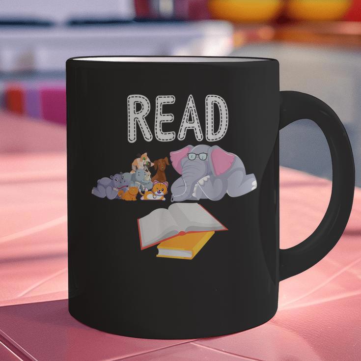 Teacher Library Read Book Club Piggie Elephant Pigeons Men Women Kids Graphic Print Coffee Mug, gift for family, gift for coworker