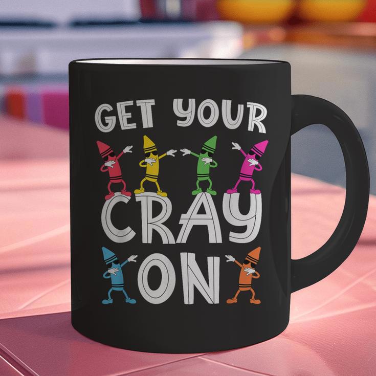Teacher's Get Your Cray On Dabbing Crayons Graphic Print Coffee Mug, gift for family, gift for coworker Teacher's Get Your Cray On Dabbing Crayons Graphic Print Coffee Mug, gift for family, gift for coworker