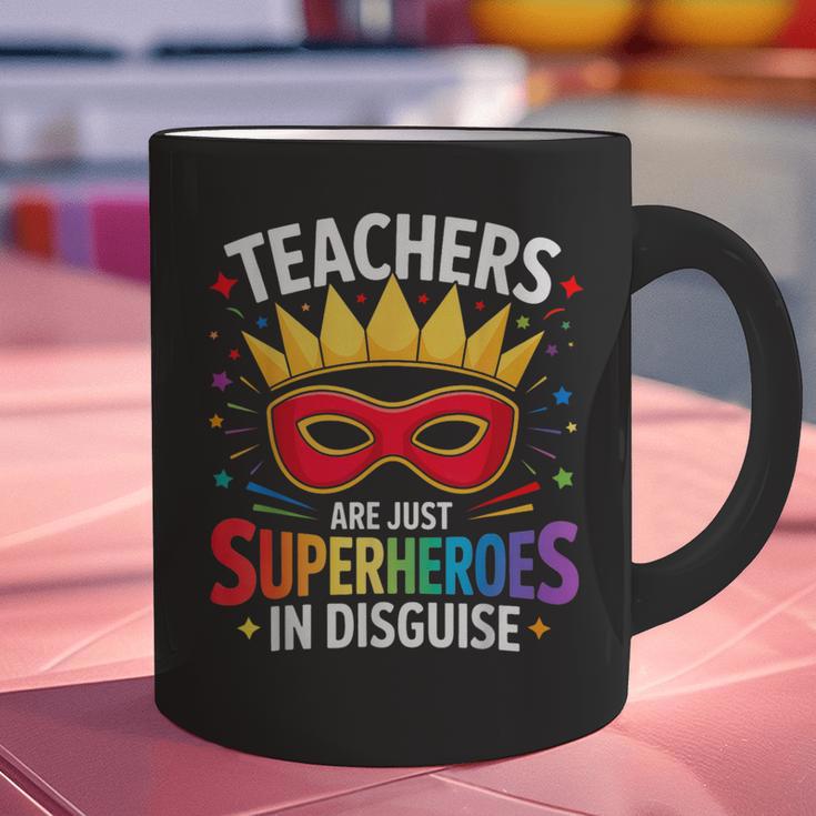 Teachers Are Just Superheroes In Disguise Fun Back To School Graphic Print Coffee Mug, gift for family, gift for coworker