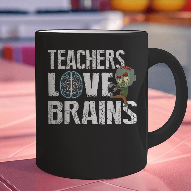Teachers Love Brains Zombie Halloween Hilarious Graphic Print Coffee Mug, gift for family, gift for coworker Teachers Love Brains Zombie Halloween Hilarious Graphic Print Coffee Mug, gift for family, gift for coworker