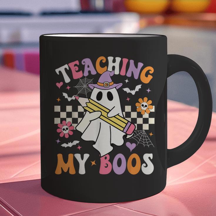 Teaching My Boos Ghost Teacher Cute Groovy Halloween Teacher Graphic Print Coffee Mug, Groovy Teacher Mugs, gift for family, gift for coworker Teaching My Boos Ghost Teacher Cute Groovy Halloween Teacher Graphic Print Coffee Mug, Groovy Teacher Mugs, gift for family, gift for coworker