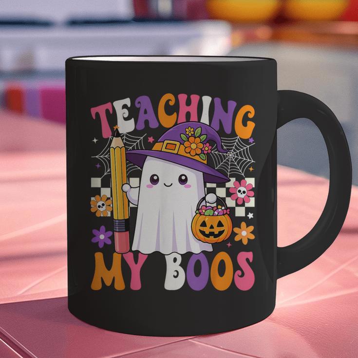 Teaching My Boos Ghost Teacher Cute Pencil Halloween Teacher Graphic Print Coffee Mug, gift for family, gift for coworker Teaching My Boos Ghost Teacher Cute Pencil Halloween Teacher Graphic Print Coffee Mug, gift for family, gift for coworker