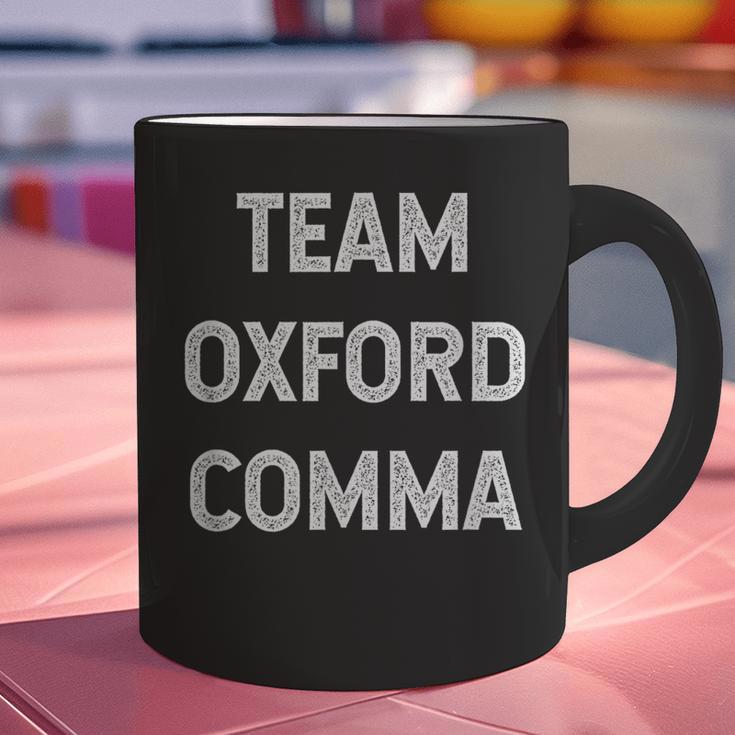 Team Oxford Comma English Majors And Teachers For Men Women Girls Kids Graphic Print Coffee Mug, English Teacher Mugs, gift for family, gift for coworker
