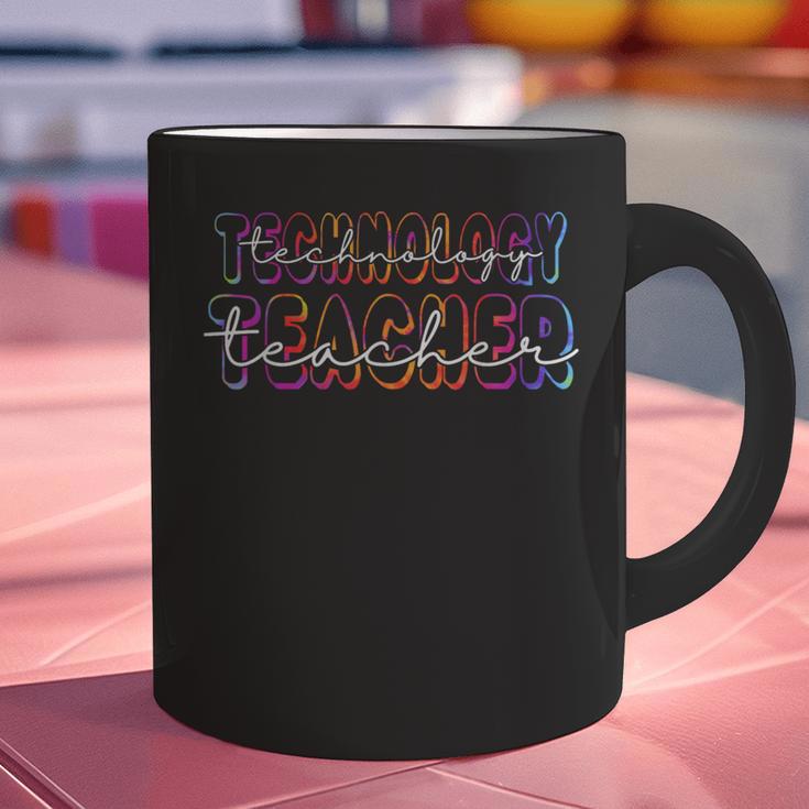 Technology Teacher Student First Day Back To School Tie Dye For Men Women Girls Kids Graphic Print Coffee Mug, gift for family, gift for coworker