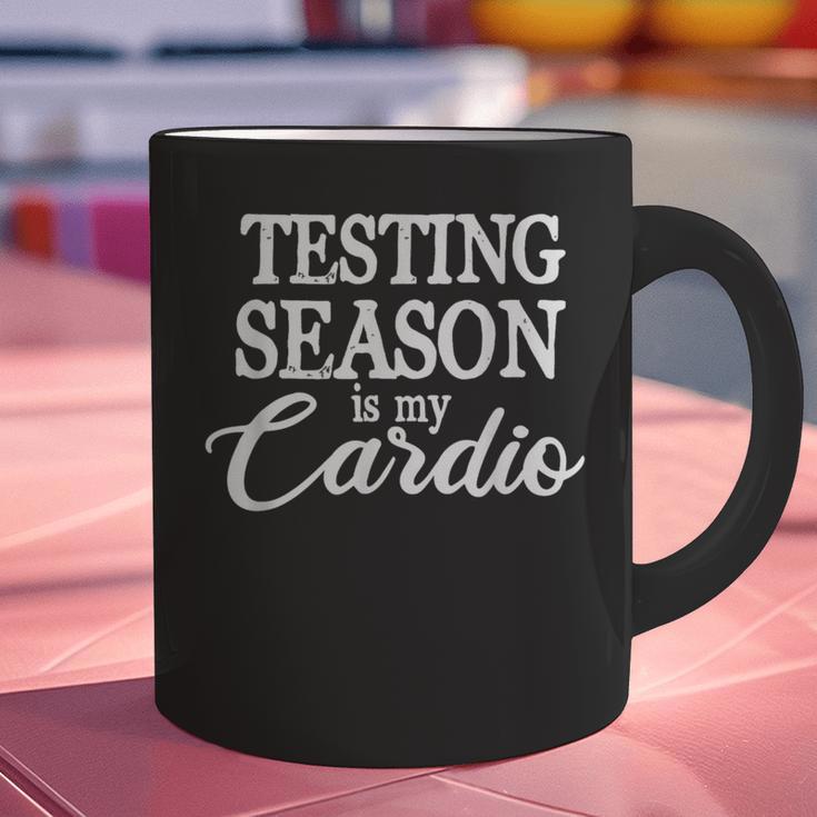 Testing Season Is My Cardio Teacher Test Day Graphic Print Coffee Mug, gift for family, gift for coworker Testing Season Is My Cardio Teacher Test Day Graphic Print Coffee Mug, gift for family, gift for coworker