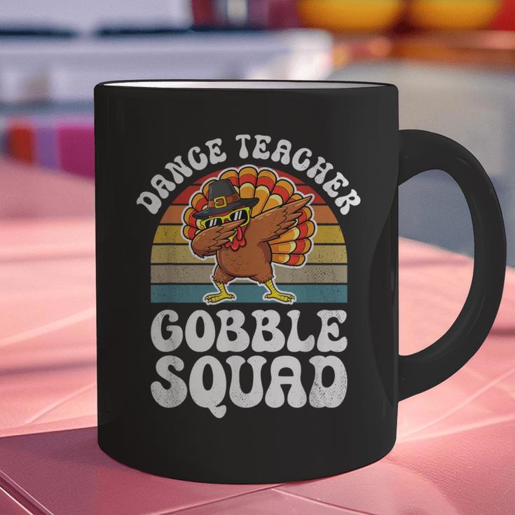 Thanksgiving Dance Teacher Gobble Squad Turkey Graphic Print Coffee Mug, gift for family, gift for coworker