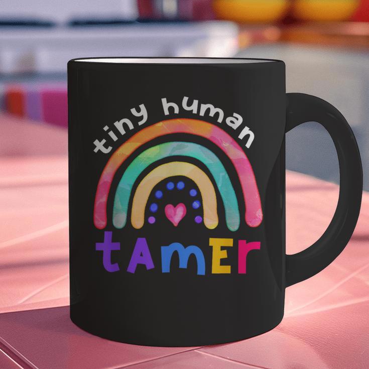 Tiny Human Tamer Watercolor Rainbow Daycare Teacher Graphic Print Coffee Mug, gift for family, gift for coworker Tiny Human Tamer Watercolor Rainbow Daycare Teacher Graphic Print Coffee Mug, gift for family, gift for coworker
