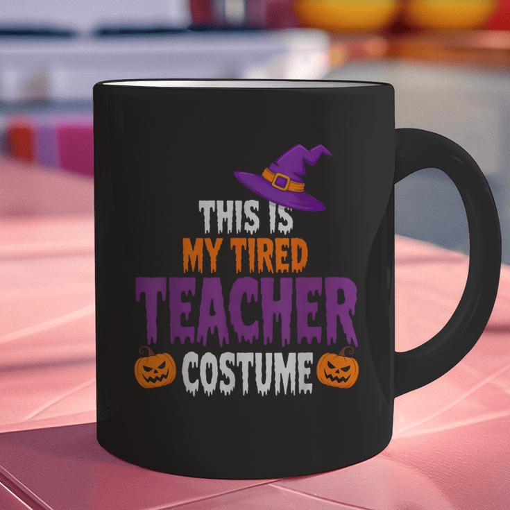 Tired Teacher Costume For Halloween Teachers Graphic Print Coffee Mug, gift for family, gift for coworker Tired Teacher Costume For Halloween Teachers Graphic Print Coffee Mug, gift for family, gift for coworker