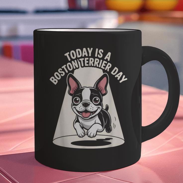 Today Is A Boston Terrier Day Cute Dog Lover Cartoon Graphic Print Coffee Mug, gift for family, gift for coworker
