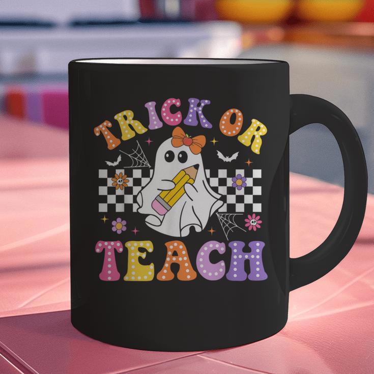 Trick Or Teach Groovy Halloween Teachers Graphic Print Coffee Mug, gift for family, gift for coworker Trick Or Teach Groovy Halloween Teachers Graphic Print Coffee Mug, gift for family, gift for coworker