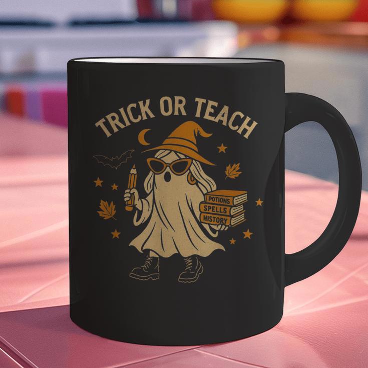 Trick Or Teach Halloween Teacher Graphic Print Coffee Mug, gift for family, gift for coworker Trick Or Teach Halloween Teacher Graphic Print Coffee Mug, gift for family, gift for coworker