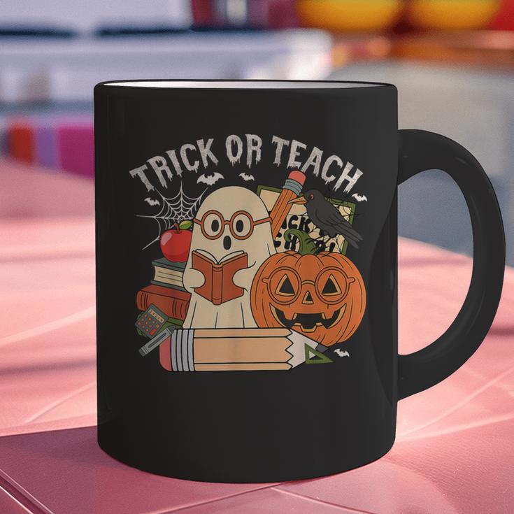 Trick Or Teach Retro Halloween Teacher Women Men Costume Graphic Print Coffee Mug, gift for family, gift for coworker Trick Or Teach Retro Halloween Teacher Women Men Costume Graphic Print Coffee Mug, gift for family, gift for coworker