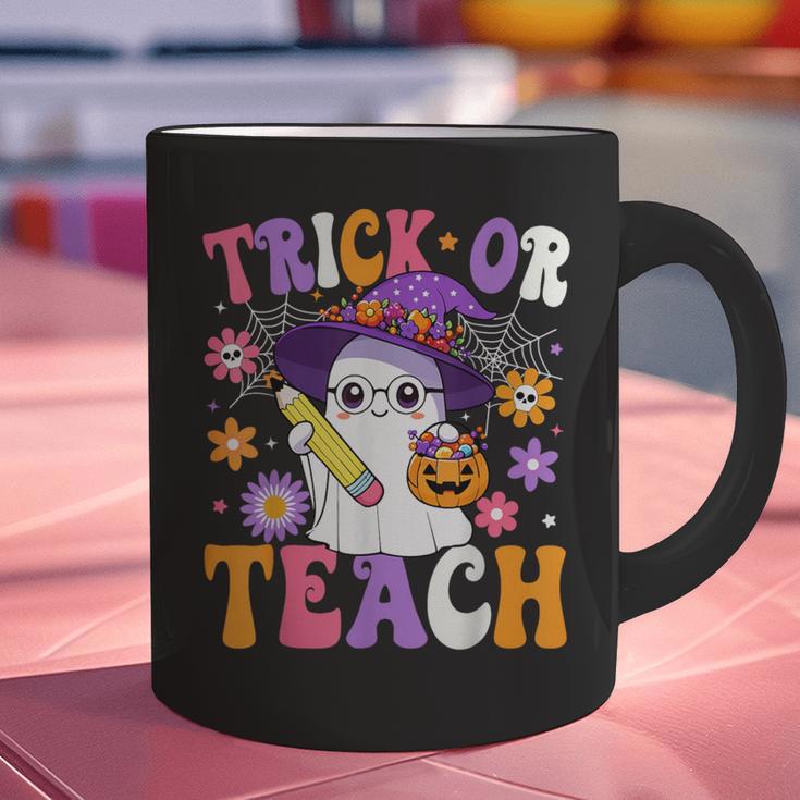 Trick Or Teach Teacher Ghost Teaching Fun Halloween Teacher Graphic Print Coffee Mug, gift for family, gift for coworker Trick Or Teach Teacher Ghost Teaching Fun Halloween Teacher Graphic Print Coffee Mug, gift for family, gift for coworker