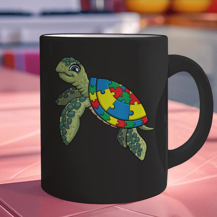 Turtle Puzzle Pieces For Autism Awareness Kids Women Teacher Graphic Print Coffee Mug, gift for family, gift for coworker Turtle Puzzle Pieces For Autism Awareness Kids Women Teacher Graphic Print Coffee Mug, gift for family, gift for coworker