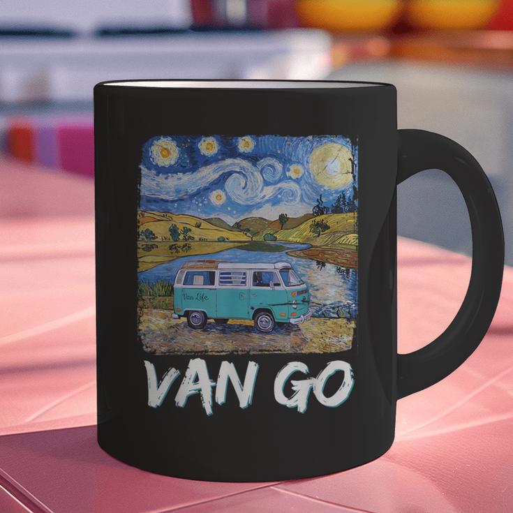 Van Go Retro Vanlife Art Teacher Graphic Print Coffee Mug, gift for family, gift for coworker