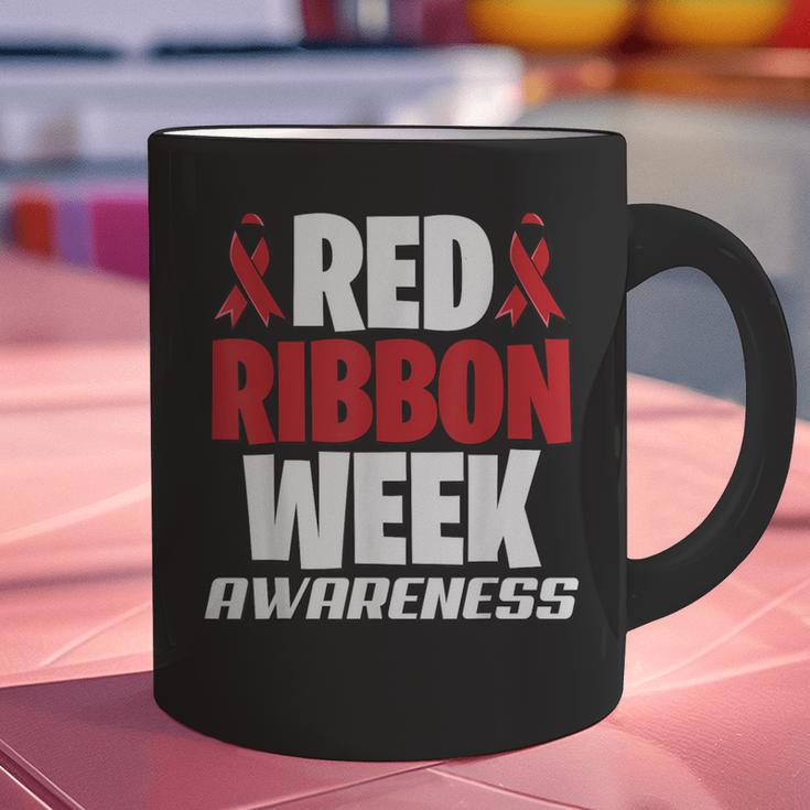 We Wear Red For Red Ribbon Week Awareness Mothers Teachers Graphic Print Coffee Mug, gift for family, gift for coworker We Wear Red For Red Ribbon Week Awareness Mothers Teachers Graphic Print Coffee Mug, gift for family, gift for coworker