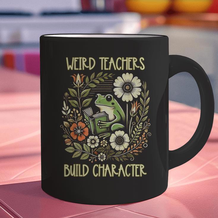 Weird Teachers Build Character Frog Reading Book Librarian Graphic Print Coffee Mug, gift for family, gift for coworker Weird Teachers Build Character Frog Reading Book Librarian Graphic Print Coffee Mug, gift for family, gift for coworker