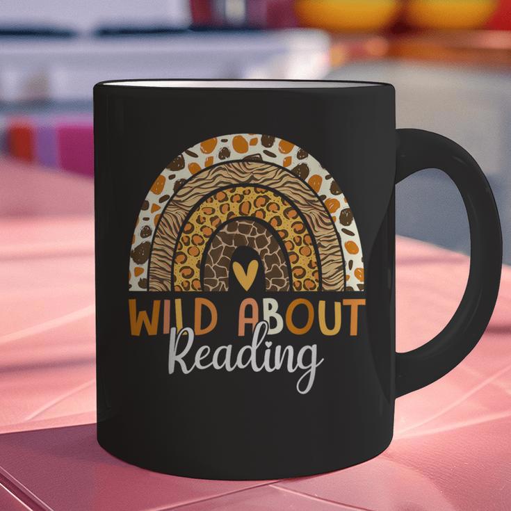 Wild About Reading Teacher Back To School Leopard Rainbow Graphic Print Coffee Mug, gift for family, gift for coworker Wild About Reading Teacher Back To School Leopard Rainbow Graphic Print Coffee Mug, gift for family, gift for coworker
