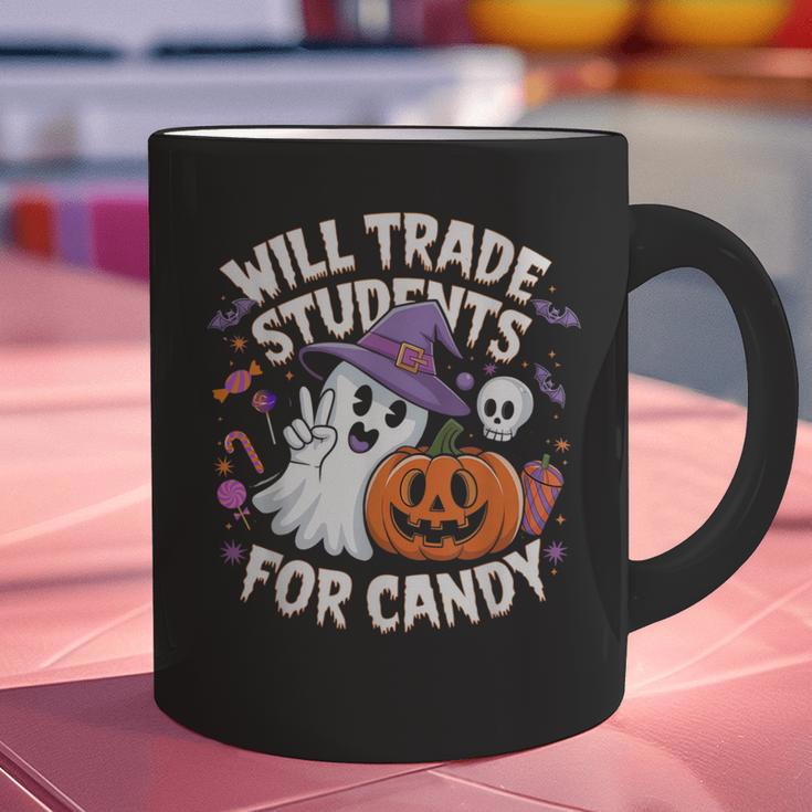 Will Trade Students For Candy Halloween Teacher Graphic Print Coffee Mug, gift for family, gift for coworker