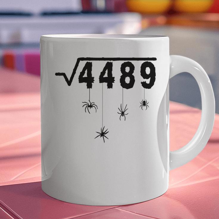 67 Meme Math Teacher 6 7 Halloween Spiders Square Root 4489 Graphic Print Coffee Mug, gift for family, gift for coworker