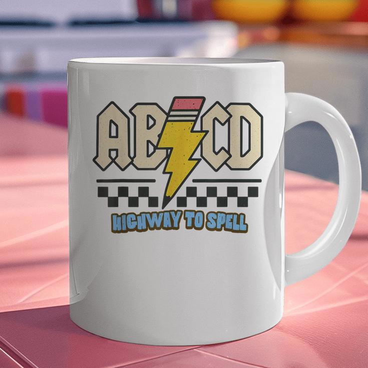 ABCD Highway To Spell Pencil Teacher & Student Font Me Graphic Print Coffee Mug, gift for family, gift for coworker ABCD Highway To Spell Pencil Teacher & Student Font Me Graphic Print Coffee Mug, gift for family, gift for coworker