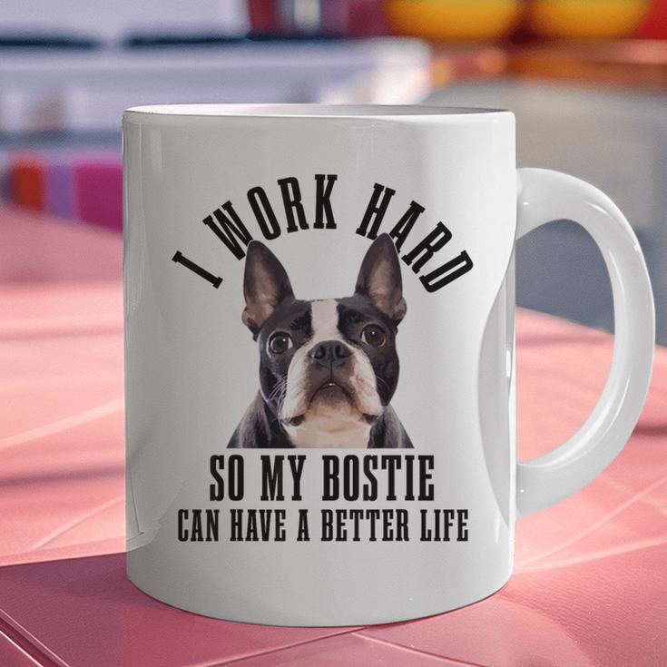 Bostie Mama Dog Dad Boston Terrier For Men Women Graphic Print Coffee Mug, Boston Terrier Dad Mugs, gift for family, gift for coworker
