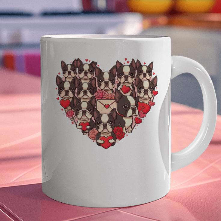 Boston Terrier Heart Valentine Boston Terrier Graphic Print Coffee Mug, gift for family, gift for coworker