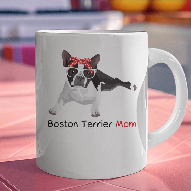 Boston Terrier Mom Bandana Boston Terrier Dog Graphic Print Coffee Mug, Boston Terrier Mom Mugs, gift for family, gift for coworker