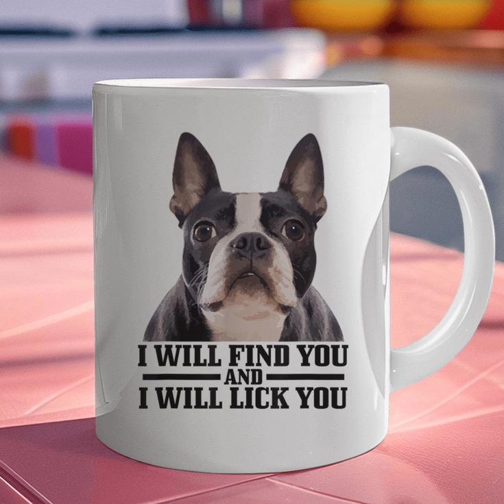 Boston Terrier Will Find And Lick You Bostie Mom Graphic Print Coffee Mug, Boston Terrier Mom Mugs, gift for family, gift for coworker