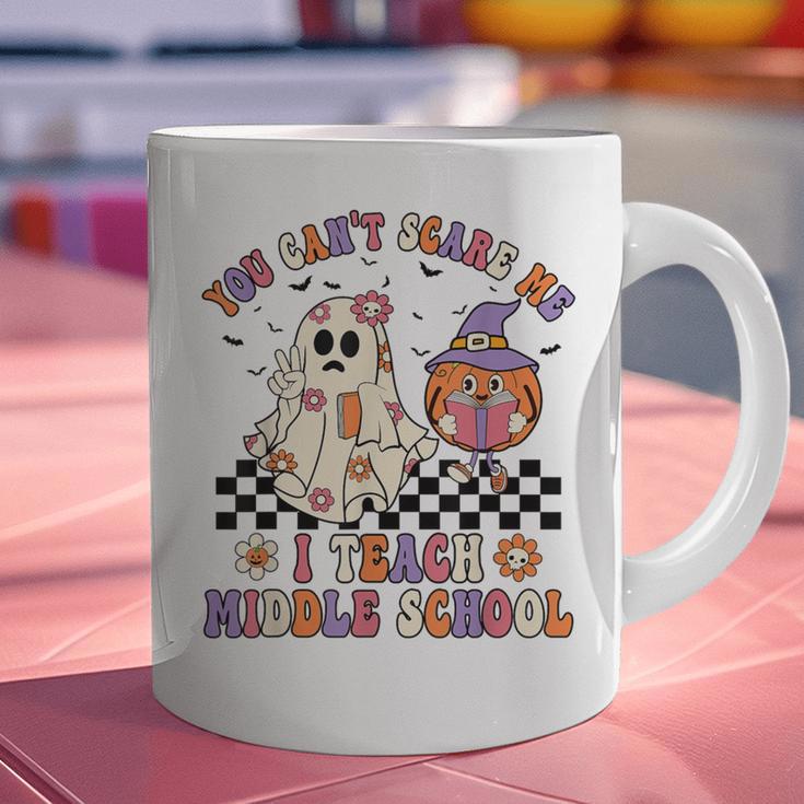 You Can't Scare Me I Teach Middle School Halloween Teacher Graphic Print Coffee Mug, gift for family, gift for coworker You Can't Scare Me I Teach Middle School Halloween Teacher Graphic Print Coffee Mug, gift for family, gift for coworker
