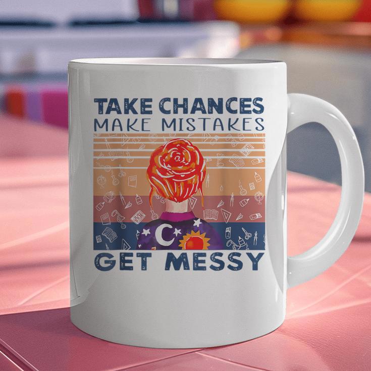 Take Chances Make Mistakes Get Messy Vintage Teacher Life Graphic Print Coffee Mug, gift for family, gift for coworker Take Chances Make Mistakes Get Messy Vintage Teacher Life Graphic Print Coffee Mug, gift for family, gift for coworker