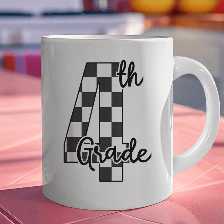 Checkered Fourth Grade Back To School Teachers Students Graphic Print Coffee Mug, gift for family, gift for coworker Checkered Fourth Grade Back To School Teachers Students Graphic Print Coffee Mug, gift for family, gift for coworker