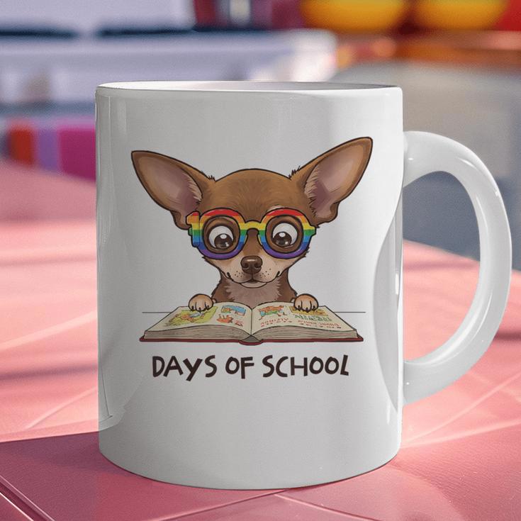 Chihuahua 100 Days Of School Rainbow Glasses Teacher Graphic Print Coffee Mug, gift for family, gift for coworker Chihuahua 100 Days Of School Rainbow Glasses Teacher Graphic Print Coffee Mug, gift for family, gift for coworker