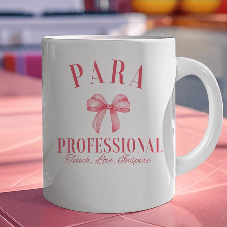 Coquette Bow Paraprofessional School Para Squad Teacher Aide Graphic Print Coffee Mug, gift for family, gift for coworker Coquette Bow Paraprofessional School Para Squad Teacher Aide Graphic Print Coffee Mug, gift for family, gift for coworker
