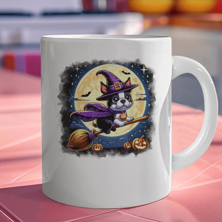 Cute Boston Terrier Halloween Costume Dog Lover Women Girls Graphic Print Coffee Mug, Boston Terrier Halloween Mugs, gift for family, gift for coworker