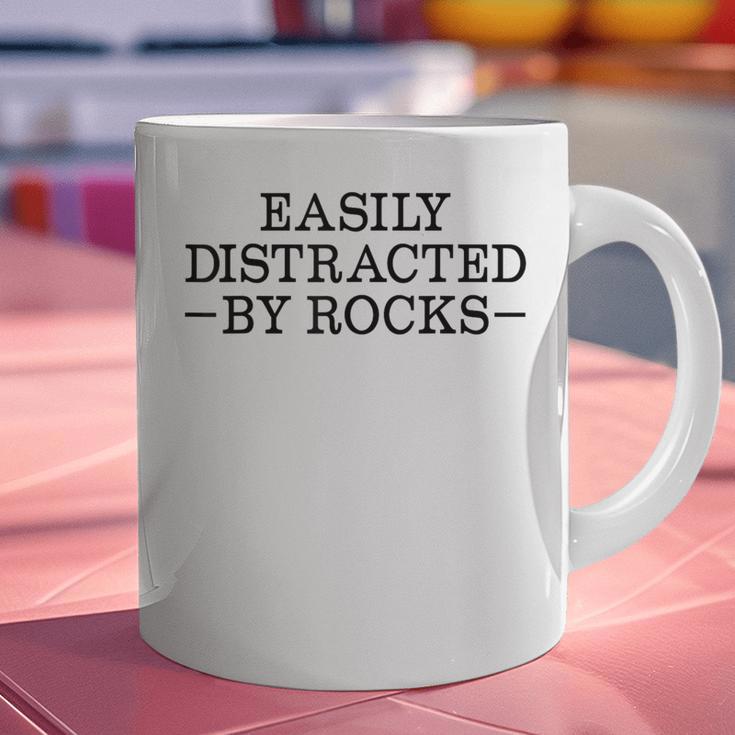 Easily Distracted By Rocks Rock Lover Geology Teacher Graphic Print Coffee Mug, gift for family, gift for coworker