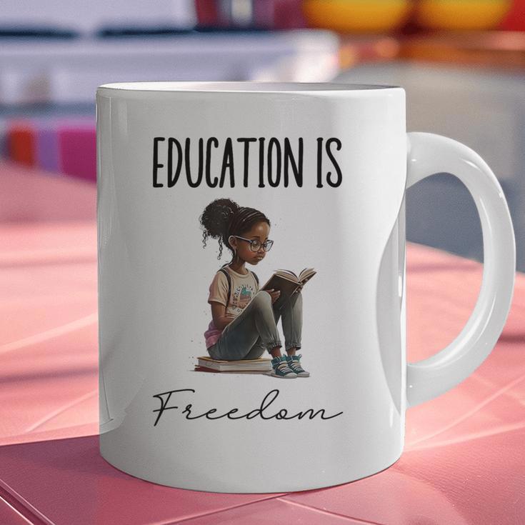 Education Is Freedom Teacher Books Black History Month Graphic Print Coffee Mug, History Teacher Mugs, gift for family, gift for coworker Education Is Freedom Teacher Books Black History Month Graphic Print Coffee Mug, History Teacher Mugs, gift for family, gift for coworker