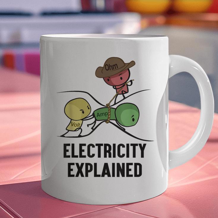 Electricity Explained Physics Nerd I Teacher School Graphic Print Coffee Mug, gift for family, gift for coworker Electricity Explained Physics Nerd I Teacher School Graphic Print Coffee Mug, gift for family, gift for coworker