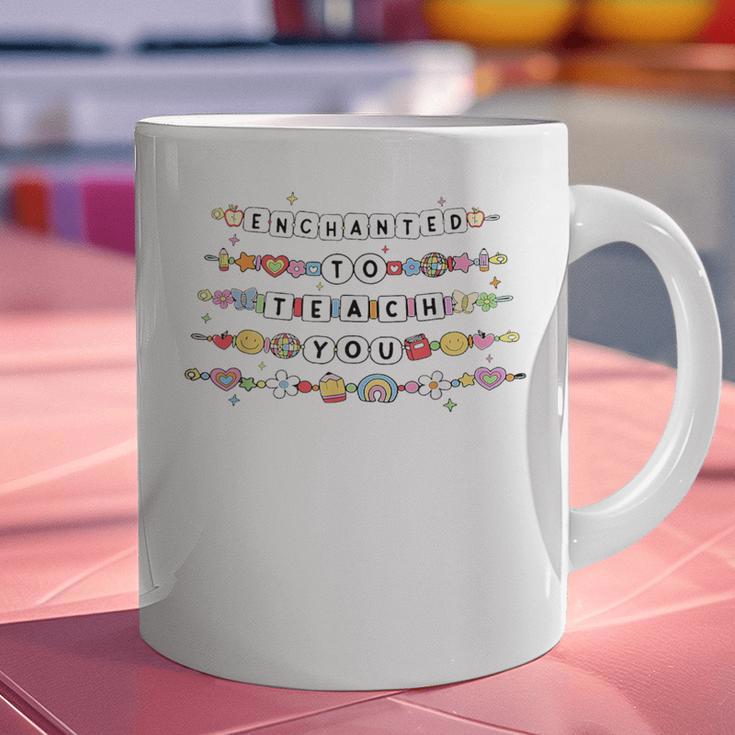 Enchanted To Teach You Friendship Bracelet Teacher Girl Kids Graphic Print Coffee Mug, gift for family, gift for coworker Enchanted To Teach You Friendship Bracelet Teacher Girl Kids Graphic Print Coffee Mug, gift for family, gift for coworker